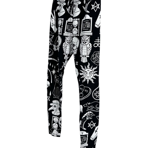Killstar "Wicked" Occult Print Leggings small. Like new - Picture 4 of 5